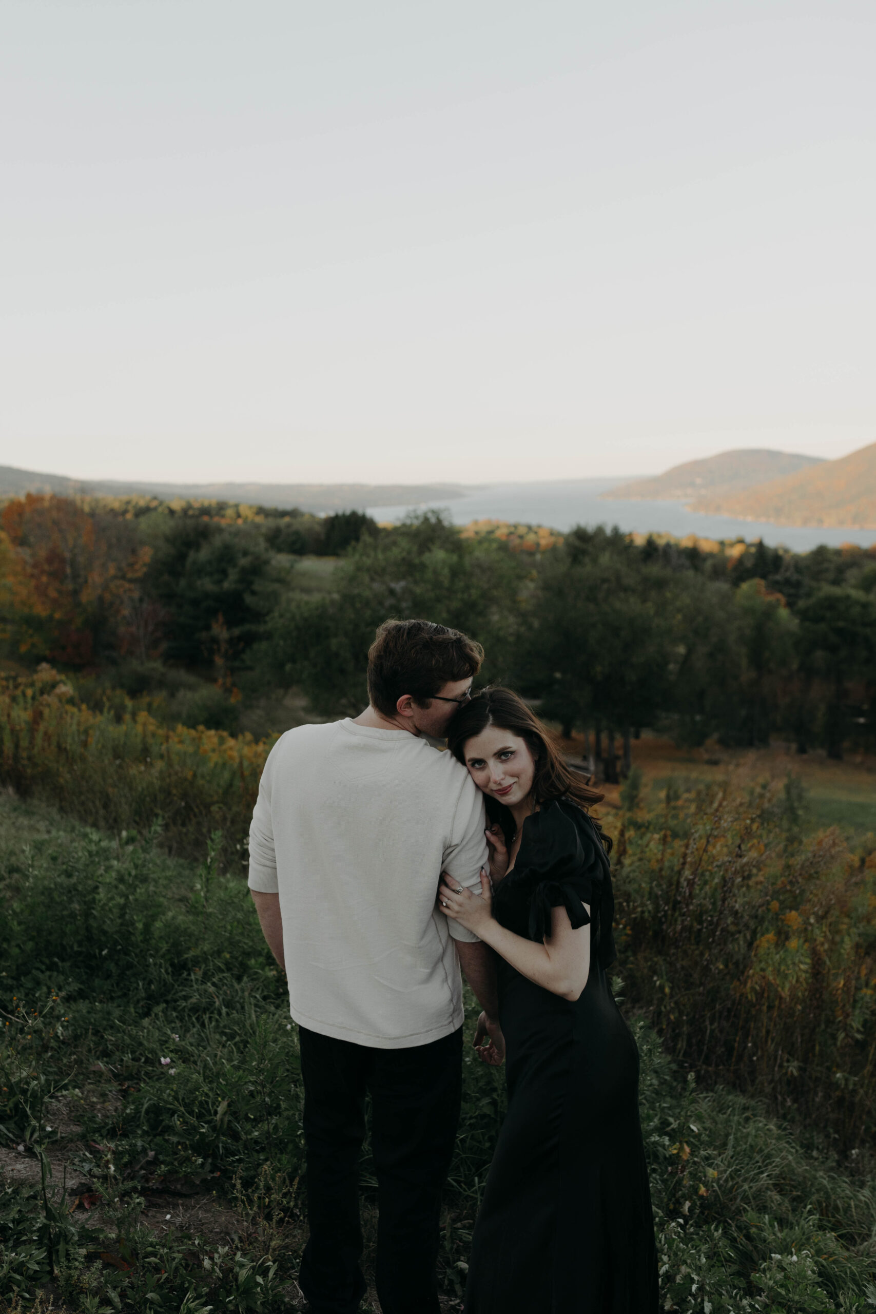 Upstate New York lake view engagement